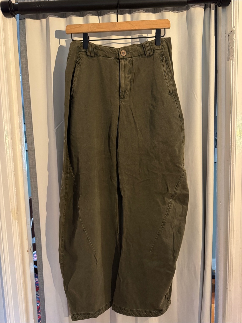 Free People Spotlight Washed Barrel Chino Trousers